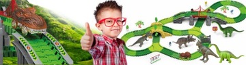 КОНСТРУКЦИОННЫЕ БЛОКИ ДЛЯ ГОНОЧНОЙ ТРАССЫ ДИНОЗАВРОВ 270 шт. БОЛЬШОЙ НАБОР ДЛЯ ДЕТЕЙ