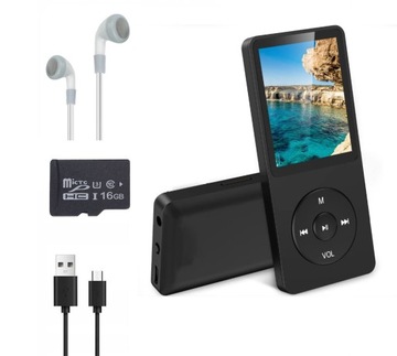 ODTWARZACZ MP3 BLUETOOTH 16GB 5.0FM WYSOKA POJEMNOŚĆ + BIAŁE SŁUCHAWKI