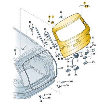 KLAPA BAGAŻNIKA SEAT ATECA ORYGINAŁ 575827023B