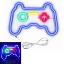 Duży Neon Gamepad Dekoracja Ścienna LED 41*28cm
