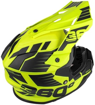 KASK CROSSOWY ENDURO MOTOCYKLOWY ATV MTB NA QUADA LEKKI HOMOLOGACJA FLUO S