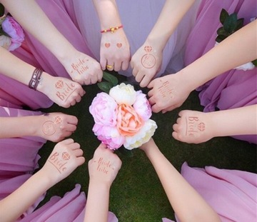 НАБОР МОЮЩИХСЯ ТАТУ ИЗ 22 ШТ. TEAM BRIDE РОЗОВОЕ ЗОЛОТО НАБОР ДЛЯ холостяка
