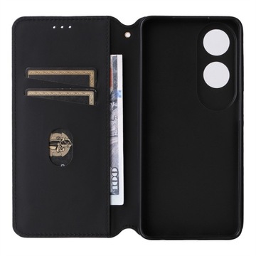 do etui na telefon OPPO A60 4G Skórzane etui na telefon A60 4G z przegródka