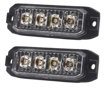 lampa 4 LED ostrzegawcza stroboskopowa 2SZT. HIT