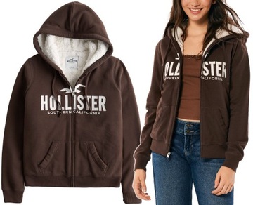 HOLLISTER Abercrombie Bluza Sherpa Futerko USA M