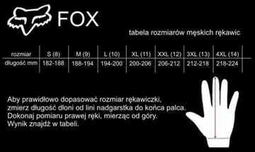 Rękawiczki rowerowe FOX XL Biało/Czarne