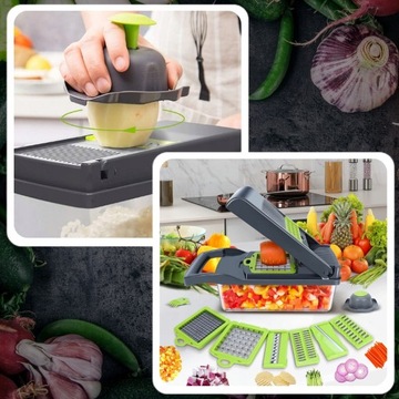 ТЕРКА-РЕЗКА ДЛЯ ОВОЩЕЙ ФРУКТОВ 13 В 1