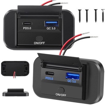 2 АВТОМОБИЛЬНЫХ ЗАРЯДНЫХ УСТРОЙСТВА 2 ЗАРЯДНЫХ РАЗЪЕМА USB QC 3.0