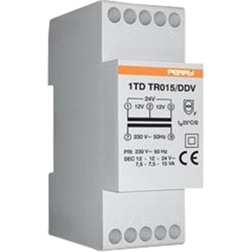 Transformator modułowy 15 VA 12-12-24 V 2 DIN