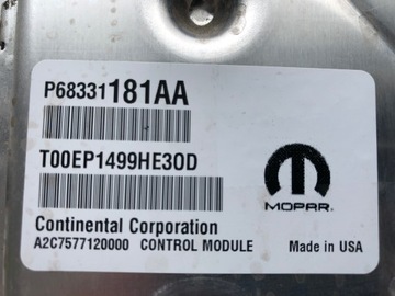 DODGE RAM 1500 19 2019-2023 ŘÍZENÍ JEDNOTKA MOTORU 68331181AA