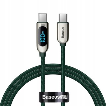 УНИВЕРСАЛЬНЫЙ КАБЕЛЬ BASEUS USB-C — TYPE-C С ИЗМЕРИТЕЛЕМ МОЩНОСТИ PD 100 Вт