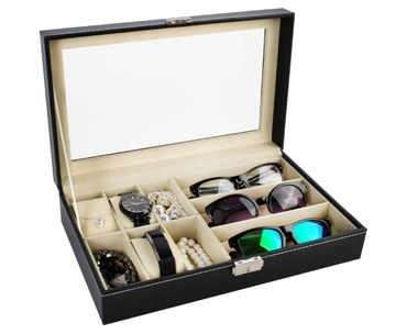 Szkatułka Pudełko Etui Organizer Zegarki i Okulary
