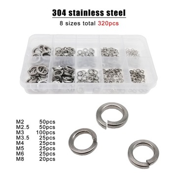 320 sztuk M2 M2.5 M3 M3.5 M4 M5 M6 M8 304 ze stali