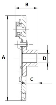 2305005 TARCZA SPRĘŻARKI KLIMATYZACJI CALSONIC CSE613 BMW E90 E91 E92