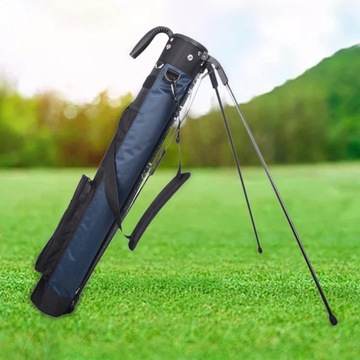 Профессиональная сумка для гольфа с ручкой. Водонепроницаемая сумка для транспортировки синего цвета.