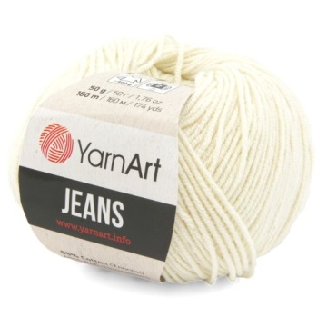 Пряжа YARNART JEANS 03 цвета экрю