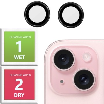 SZKŁO HARTOWANE NA APARAT DO APPLE IPHONE 15| CZARNE KÓŁECZKA