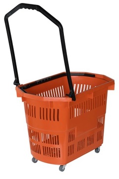 Набор из 10 больших корзин по 55 литров с подъемной ручкой - оранжевый