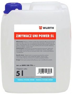 WURTH ZMYWACZ UNI POWER UNIWERSALNY DO HAMULCÓW 5L