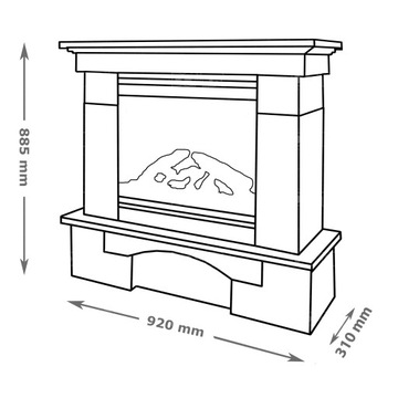 Светодиодный электрокамин Dimplex Porto Walnut