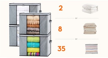 4X сумка-органайзер для хранения одежды 84л 60x40x35см