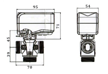 3-ХОДОВОЙ ЗОНАЛЬНЫЙ КЛАПАН ПЕРЕКЛЮЧЕНИЯ, ПРИВОД DN25, 1 ДЮЙМ, 230 В, IBO MIX