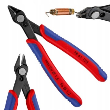 Szczypce Tnące Precyzyjne dla Elektronika 125mm SuperKnips KNIPEX 78 61 125
