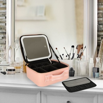 Косметичка-органайзер для косметики и украшений с зеркалом 10-кратного увеличения.