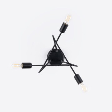 СОВРЕМЕННЫЙ ПОТОЛОЧНЫЙ СВЕТИЛЬНИК EDISON 3 ЧЕРНЫЙ