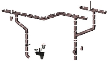 DENKO LEWE rynny PVC GAMRAT 100 mm rynnowe BRĄZ