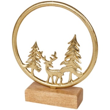 Figurka DEKORACJA ZIMA SCENKA BOŻE NARODZENIE ZŁOT