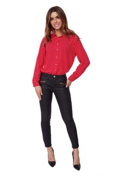 СТИЛЬНАЯ АСИММЕТРИЧНАЯ РУБАШКА, ЦВЕТ R - 44