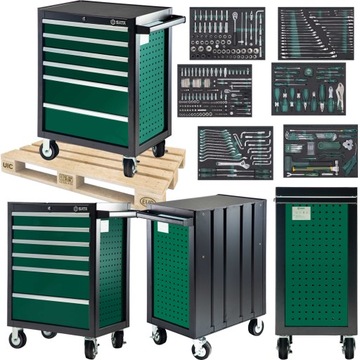 SATA SZAFKA NARZĘDZIOWA WÓZEK 6 SZUFLAD 368 elementów