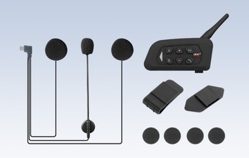 EJEAS V4PLUS INTERKOM MOTOCYKLOWY NA KASK MAX 1500M 4 OSOBY BT5.1 APLIKACJA