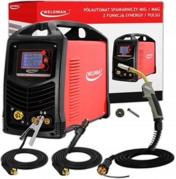PÓŁAUTOMAT SPAWALNICZY WELDMAN SMART MIG 235 LCD DUAL PULS IGBT 200A 230V