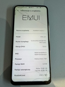 Huawei P SMART Z, STK-LX1 płyta główna bez blokad