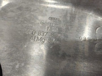 4E0837850 MECHANIZMUS OKNO PRAVÝ PŘEDNÍ AUDI A8 D3 2003-2007R