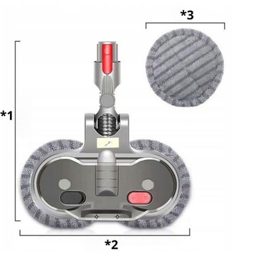 НАСАДКА ДЛЯ ПРОМЫВАНИЯ ШВАБРЫ ДЛЯ ПЫЛЕСОСА DYSON V7 V8 V10 V11 V15 + 6 НАКЛАДОК ДЛЯ ШВАБРЫ