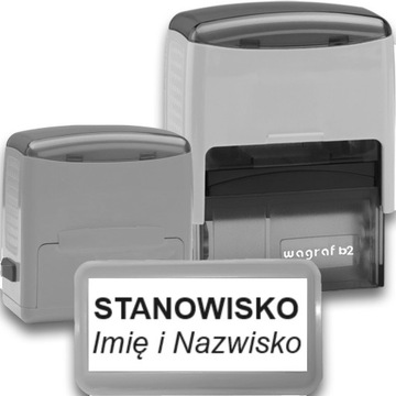 PIECZĄTKA WAGRAF B2s DO 4 LINII FIRMOWA IMIENNA BIUROWA PROJEKT + GUMKA