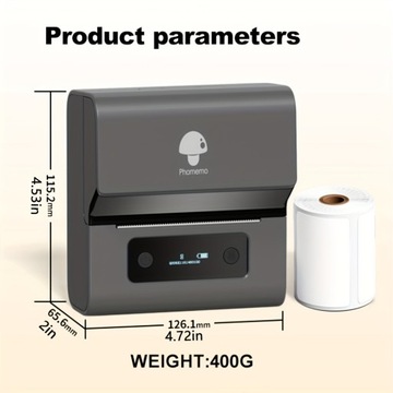 Phomemo Label Maker- With 3pcs Labels M221 Address Label Printer 3 Inch