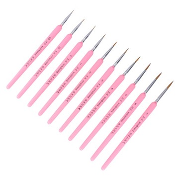 PĘDZEL OKRĄGŁY DO MALOWANIA Drobnych szczegółów MINIATURA TWARZY 6 SZT