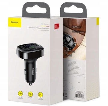 FM-передатчик Bluetooth, зарядное устройство MP3, 2 порта USB BASEUS