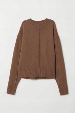 H&M HM Wełniany sweter damski modny szeroki luźny oversize obszerny 38 M