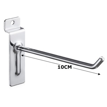 ПОДВЕСКА С КРЮКОМ 10 СМ, ХРОМИРОВАННАЯ МОНТАЖНАЯ ПАНЕЛЬ, НАСТЕННАЯ ПЛАНЕКА, ПРОСТРАНСТВЕННАЯ ПАНЕЛЬ