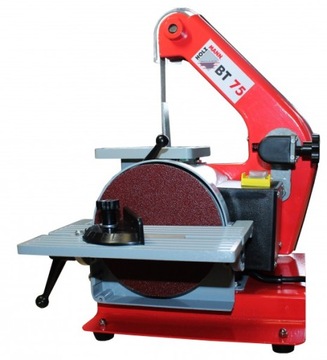 Szlifierka talerzowo taśmowa Holzmann BT75 250W 230V tarcza 125mm prowadnic