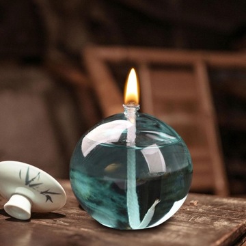 Масляная лампа из прозрачного стекла для круглой спальни