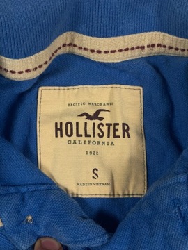 Hollister polo męskie blue klasyk unikat logo S M