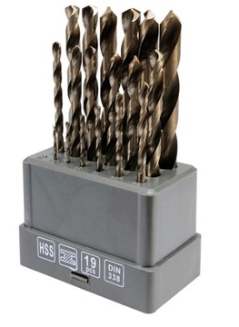 WIERTŁA DO METALU HSS 1-10MM KPL. 19 SZTUK