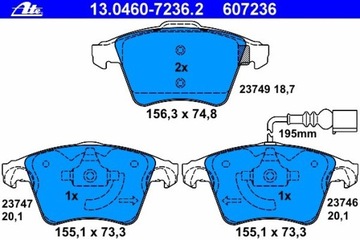 КОЛОДКІ ГАЛЬМА. ПЕРІД VW TRANSPORTER 03-, MULTIVAN 03- 