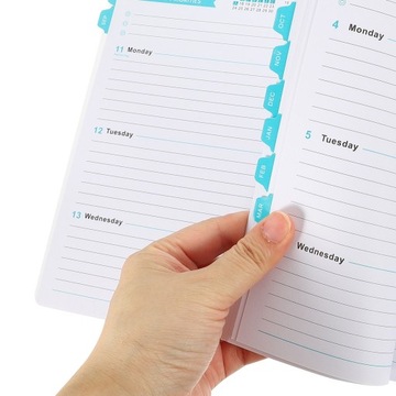 2023 AGENDA BOOK PRZENOŚNY PLANER NOTATNIK PROJEKT ORGANIZER NOTATNIKA SPINACZ